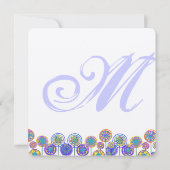 Monogram New Sizes Square Fun Wedding Einladung (Rückseite)
