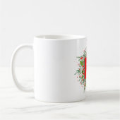 Monogram New Year Christmas Green Red Coffee Tasse (Links)