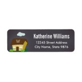 Monogram New Zuhause Return Address Label (Vorne)