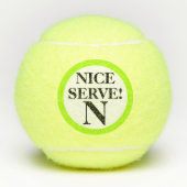 Monogram Nice Serve Geometric Circle Tennisbälle (Vorderseite)