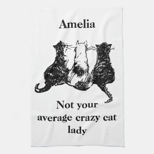 Monogram Nicht deine durchschnittliche verrückte K Geschirrtuch (Vertikal)