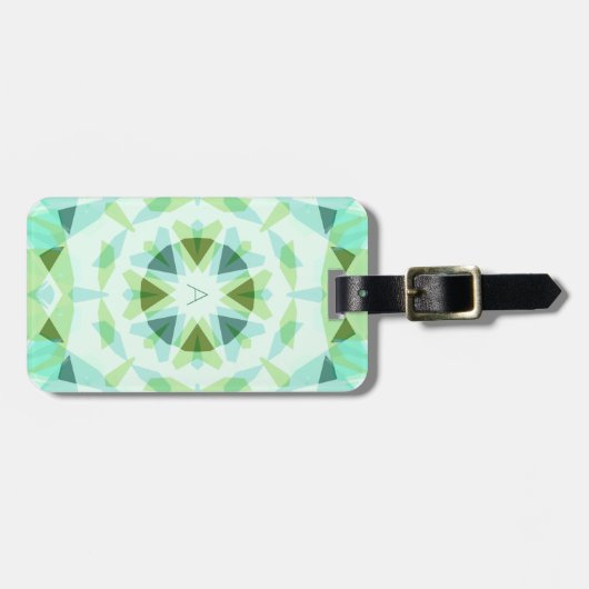 Monogram Niedlich Blue Hübsch Green Magic Star Gir Gepäckanhänger (Vorderseite horizontal)