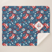 Monogram Niedlich Cat Pattern Sherpa Blanket Sherpadecke (Vorderseite (Horizontal))