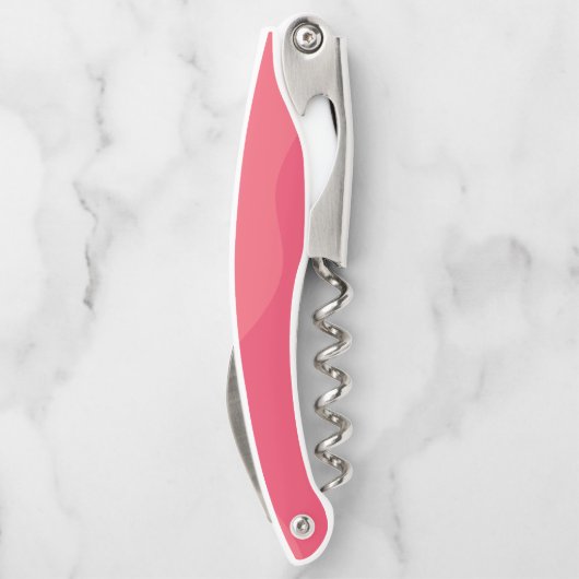 Monogram Niedlich Funny Alpaca Llama in Pink Kellnermesser (Rückseite)