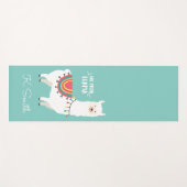 Monogram Niedlich Funny Alpaca No Prob Llama Yogamatte (Vorderseite (Horizontal))