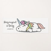 Monogram Niedlich Funny Unicorn Yogamatte (Vorderseite (Horizontal))