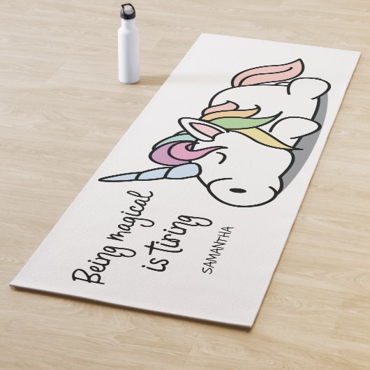 Monogram Niedlich Funny Unicorn Yogamatte (Beispiel)
