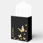 Monogram Niedlich Gold Glitzer Wedding Geschenkschachtel (Geöffnet)