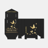 Monogram Niedlich Gold Glitzer Wedding Geschenkschachtel (Ungefaltet)