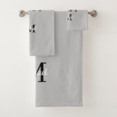 Monogram Niedlich Graphics Elephant Personalisiert Badhandtuch Set (Insitu)