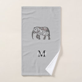 Monogram Niedlich Graphics Elephant Personalisiert Badhandtuch Set