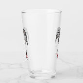 Monogram Niedlich Graphics Elephant Personalisiert Glas (Rechts)