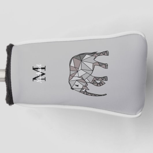 Monogram Niedlich Graphics Elephant Personalisiert Golf Headcover (Vorderseite)