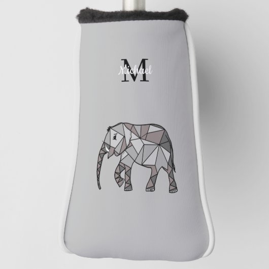 Monogram Niedlich Graphics Elephant Personalisiert Golf Headcover (Rotieren 90)