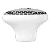 Monogram Niedlich Graphics Elephant Personalisiert Keramikknauf (Seitenansicht)