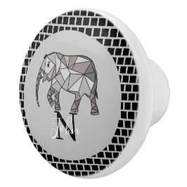 Monogram Niedlich Graphics Elephant Personalisiert Keramikknauf