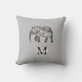 Monogram Niedlich Graphics Elephant Personalisiert Kissen