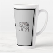 Monogram Niedlich Graphics Elephant Personalisiert Milchtasse (Rechts)