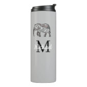 Monogram Niedlich Graphics Elephant Personalisiert Thermosbecher (Nach links gedreht)