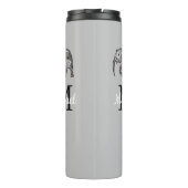 Monogram Niedlich Graphics Elephant Personalisiert Thermosbecher (Rückseite)