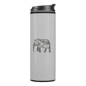 Monogram Niedlich Graphics Elephant Personalisiert Thermosbecher (Nach links gedreht)