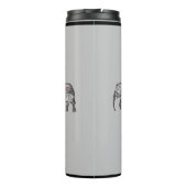 Monogram Niedlich Graphics Elephant Personalisiert Thermosbecher (Rückseite)