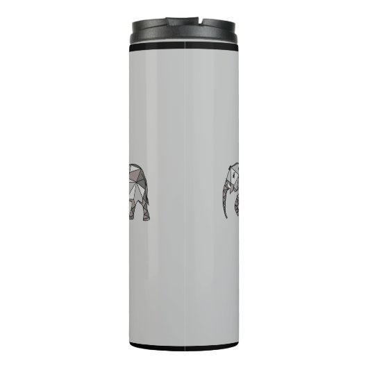 Monogram Niedlich Graphics Elephant Personalisiert Thermosbecher (Rückseite)