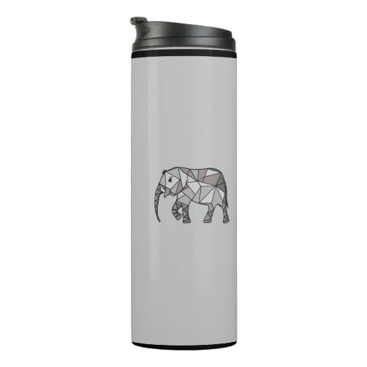 Monogram Niedlich Graphics Elephant Personalisiert Thermosbecher (Nach rechts gedreht)