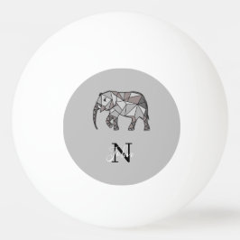 Monogram Niedlich Graphics Elephant Personalisiert Tischtennisball