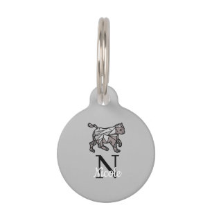 Monogram Niedlich Graphics Personalisiert Black Ce Haustiermarke