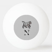 Monogram Niedlich Graphics Personalisiert Black Ce Tischtennisball (Vorderseite)