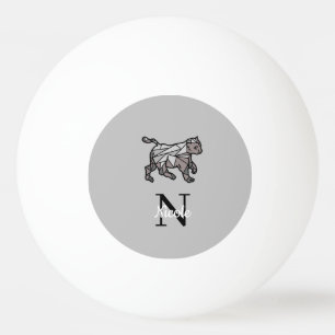 Monogram Niedlich Graphics Personalisiert Black Ce Tischtennisball