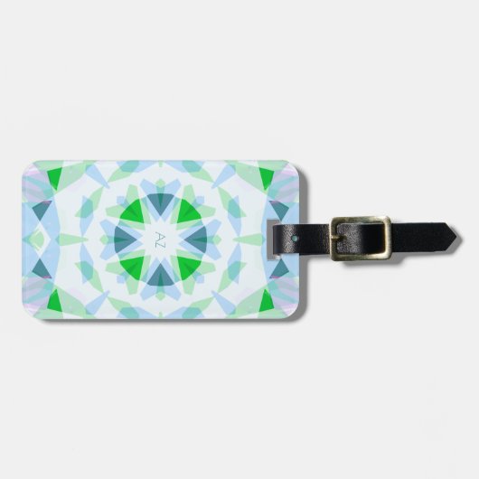 Monogram Niedlich Green Hübsch Blue Magic Star Gir Gepäckanhänger (Vorderseite horizontal)