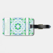 Monogram Niedlich Green Hübsch Blue Magic Star Gir Gepäckanhänger (Rückseite horizontal)