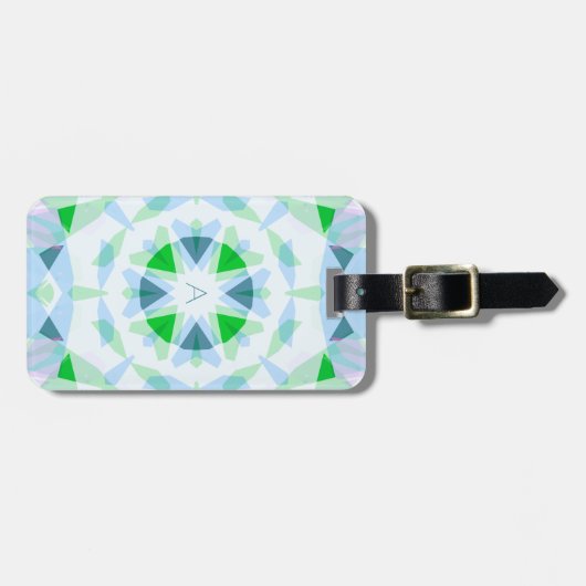 Monogram Niedlich Green Hübsch Blue Magic Star Gir Gepäckanhänger (Vorderseite horizontal)