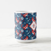 Monogram Niedlich Kitty Cat Pattern Kaffeemaschine Kaffeetasse (Mittel)