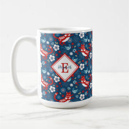 Monogram Niedlich Kitty Cat Pattern Kaffeemaschine Kaffeetasse