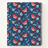 Monogram Niedlich Kitty Cat Pattern Notebook Notizblock (Rückseite)