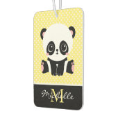 Monogram Niedlich Panda Bär Personalisiert Polka D Autolufterfrischer (Links)