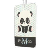 Monogram Niedlich Panda Bär Personalisiert Polka D Autolufterfrischer (Links)