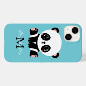 Monogram Niedlich Panda Personalisiert Bubble Gum  Case-Mate iPhone Hülle (Rückseite (Horizontal))