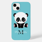 Monogram Niedlich Panda Personalisiert Bubble Gum  Case-Mate iPhone Hülle (Rückseite)