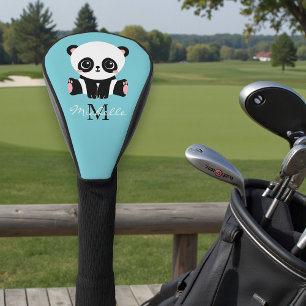Monogram Niedlich Panda Personalisiert Bubble Gum Golf Headcover