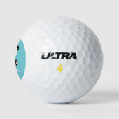 Monogram Niedlich Panda Personalisiert Bubble Gum Golfball (Logo)