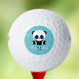 Monogram Niedlich Panda Personalisiert Bubble Gum  Golfball
