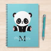 Monogram Niedlich Panda Personalisiert Bubble Gum  Notizblock