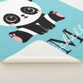Monogram Niedlich Panda Personalisiert Bubble Gum  Sherpadecke (3/4)