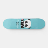 Monogram Niedlich Panda Personalisiert Bubble Gum  Skateboard (Horizontal)