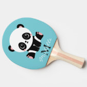Monogram Niedlich Panda Personalisiert Bubble Gum  Tischtennis Schläger (Seitenansicht)