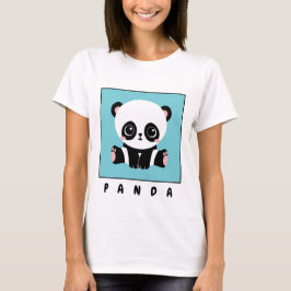 Monogram Niedlich Panda Personalisiert Bubble Gum  Tri-Blend Shirt